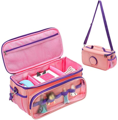 Dailygoody - Draagtas voor Toniebox - Voor Reizen - Grote Capaciteit - Roze - Inclusief Oplader - Perfect voor Kinderen - Handige Schouderriem