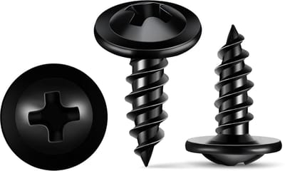 300x Zwarte Schroeven M4,2 x 16 mm Verzonken Kop voor Hout en Metaal