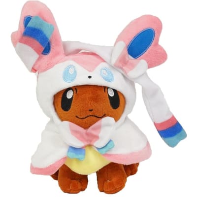 7 Styles 8  Pokemon Eevee Poncho Umbreon Espeon Jolteon Vaporeon Sylveon Flareon Poupée Peluche Jouets en Peluche rose