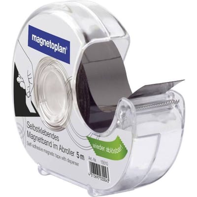 magnetoplan Magneetband 15510 (l x b) 5 m x 19 mm Streep Zwart 1 stuk(s) 15510