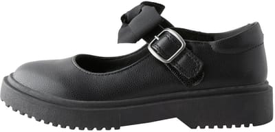 Next - Meisjes - Stoere Mary Jane-schoolschoenen met strik en wijde pasvorm (G) - Zwart