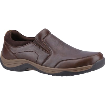 Hush Puppies Donald Leren Mannen Koffie Moccasins Schoenen