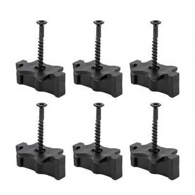 Composite Patio Montageclips - 100 Stuks ABS Kunststof met RVS Schroeven, Verborgen Bevestigingssystemen voor Terras en Buitenruimtes