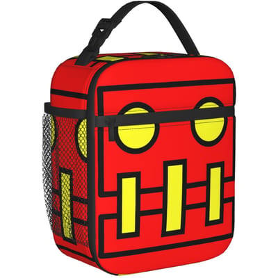 Geïsoleerde Lunchtas Geometrie Kubus spel Merchandise Lunch Voedseldoos Harajuku Thermische Koeler Bento Box Voor School Option 1