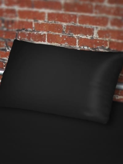 Mister B kussensloop 65 x 65 cm - zwart - polyurethaan