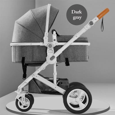 Kinderwagen Opvouwbaar - Compacte Kinderwagen - Baby Vervoer - Anti-shock Veren - 13.8 x 31.9 - Grijs