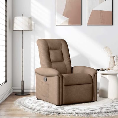 vidaXL - Fauteuil - verstelbaar - stof - bruin