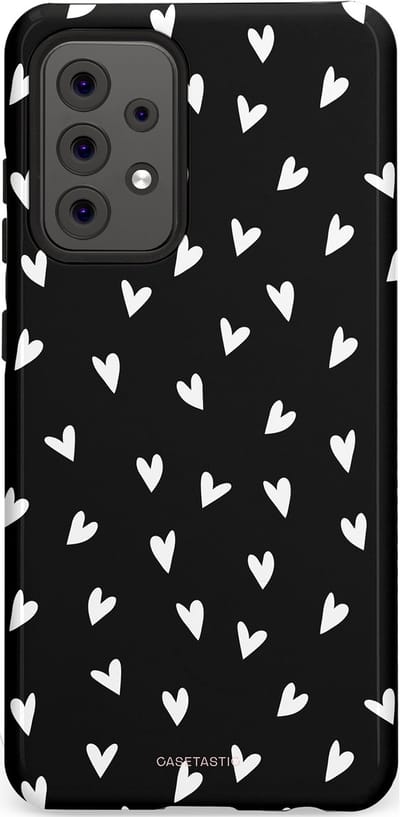 Casetastic Hoesje Geschikt voor Samsung A52 (4G/5G/s) - Stijlvolle Beschermende Duo-layer Case - Stippen Hart