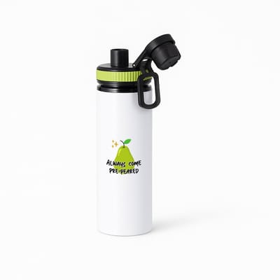 Hacebo® - Collega cadeau waterfles met draaidop groen - Collega - Leuke cadeau voor een collega - Leuke gift - Geschenk - met leuke afbeelding - Verjaardag - Jubileum - Peer cadeau - water fles - 850ML