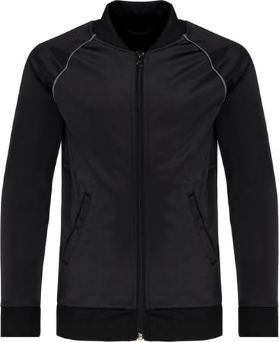 PROACT® Kindertrainingsjas met rits en biesje PA385 - Black - 10/12 years (10/12 ans)