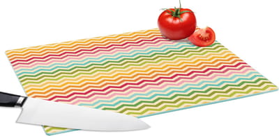 Glazen Snijplank - 39x28 - Patroon - Regenboog - Retro - Snijplanken Glas