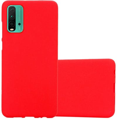 Cadorabo Hoesje geschikt voor Xiaomi RedMi 9T / POCO M3 in FROST ROOD - Beschermhoes gemaakt van flexibel TPU silicone Case Cover