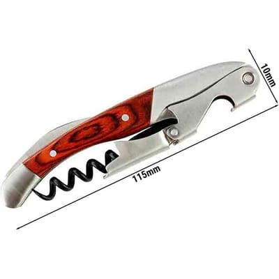 GGM Gastro (6 Stück) Kellnermesser - PROFI - Holzgriff - Länge: 115mm