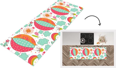 Keukenloper - Loper keuken - Konijn - Patroon - Baby - 150x50 cm - Keukenloper vinyl