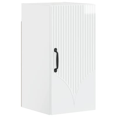 vidaXL - Badkamer - wandkast - HOORN - Hoogglans - Wit - 30 - x - 31 - x - 59 - cm