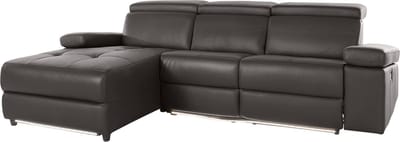 Rayland-Chaiselong - Links Elektrisch - Bruin PU