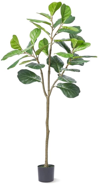 Kunstplant Vijg - Nepboom - Interieur Decoratie - Realistisch Uiterlijk - 156 cm Hoog - Groen
