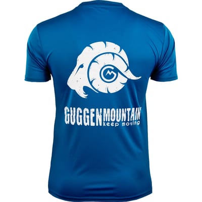 Heren Fitness Functioneel T-shirt met Logo Sport Outdoor Blauw