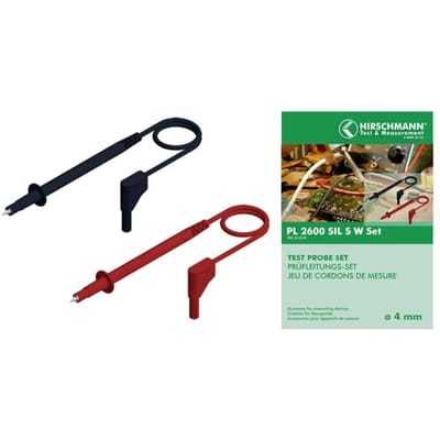 Hirschmann Test & Measurement PL 2600 SIL S W SET Veiligheidsmeetsnoerenset 4mm-stekker 4mm-stekker 1.00 m Rood, Zwart 1 stuk(s)