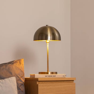 Opviq Tafellamp Varzan 10857, goud antiek, metaal, hoogte 50 cm