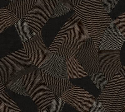 GEOMETRISCH PATROON BEHANG | Subtiel glanzend - Zwart Bruin - A.S. Création Cuba II