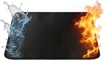 Hittebestendige Siliconen Mat voor Koffiemachine en Oven, Vaatwasmachinebestendig, Brandveilig en Waterdicht, 30x45 cm, Zwart