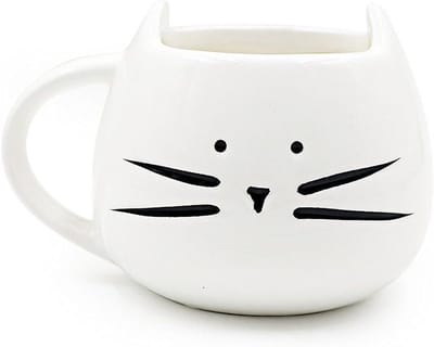 Dailygoods - Leuke Katjes Koffiekop Keramiek - Porseleinen Mok voor Koffie, Thee en Melk