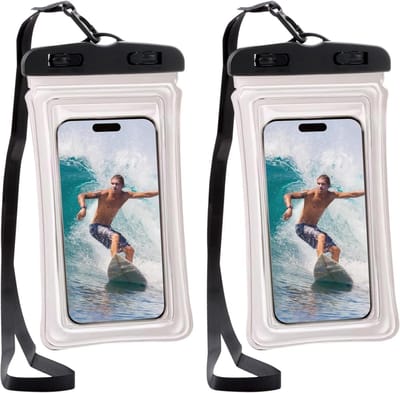 Verbeterde waterdichte telefoonhoesjes - 2 stuks - onderwater-telefoonhoesjes met touch screen toegang .