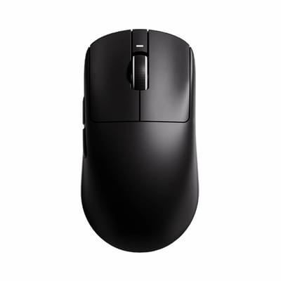 VXE R1 PRO - Draadloze Gaming-Muis - 48g - PAW3395 Sensor - Ultralicht - 4000 Hz Polling Rate - Oplaadbare 500 mAh Batterij - Huano Pink Dot Switches - Ice-Feel Coating – Zwart