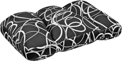 Kuschelmaxx XXL-kussen 60 x 40 cm met 3 interne vakken dus vormvast- Zwart gelijnd-design - Stevig en zacht - Mooie print - Gevuld met microgranulaat - Vormvast & Wasbaar - Ideaal voor op de bank, bed, auto of op reis - Inclusief Wasnet