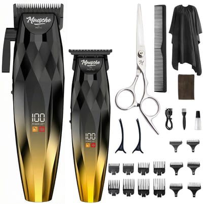 Tondeuse Mannen Hoofdhaar - Kappersset 29 Delig - Haartrimmer Set met Kappersschaar - Trimmer voor Hoofd & Baard
