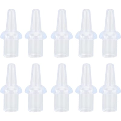 10 Pièces Embouts de Canule pour Lavement Silicone Lavable Diamètre Intérieur 8mm Douches Privées Lavement Doux white