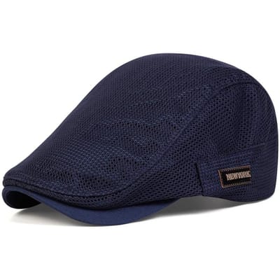 Heren NEW YORK Label Mesh Ademendheid Newsboy Petten Britse Schilders Hoeden Lente en Zomer Flat Cap Hip Hop Baret black