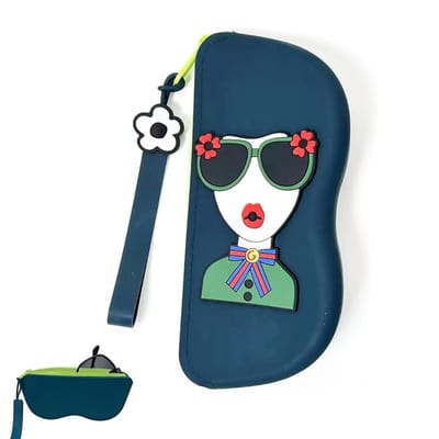 Dailygoods - Zachte Brillenkoker Neopreen met Riemclip - Draagbaar en Beschermend