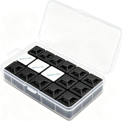 Zelfklevende Kabelhouders - 50 Stuks - Kabelorganizer, Kabelclips en Kabelgeleiders voor Binnen en Buiten, Ideaal voor Sfeerverlichting en Opruimen