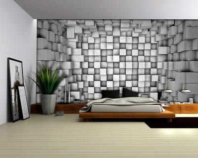 Abstract Modern Grey Pattern Photo Wallcovering