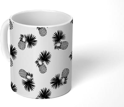Mok - Koffiemok - Ananas - Patronen - Jungle - Mokken - 350 ML - Beker - Koffiemokken - Theemok