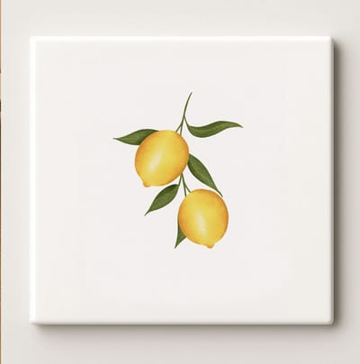 Citroentak Keramische Tegel – 15x15cm Mediterrane Stijl Keuken Wanddecoratie & Fris Fruit Woondecoratie