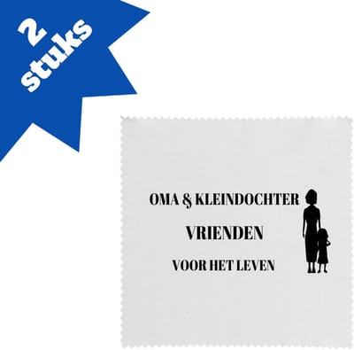 Akyol - oma en kleindochter vrienden voor het leven brillendoekjes - Vriend - oma/kleindochter - oma cadeautjes - cadeau - kado - geschenk - kleindochter verjaardag - kleindochter artikelen - 17,8 bij 17,8 cm - 2 stuks