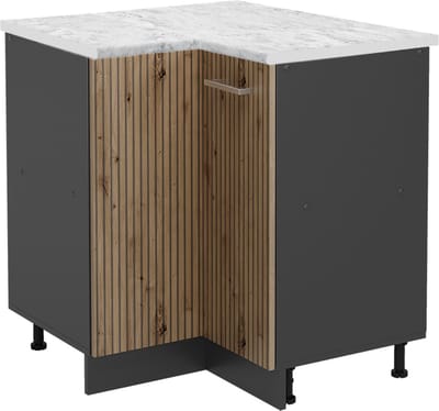 Vicco R-Line Hoekkast – 75.6 cm, WB Marmer Artisanaal eiken