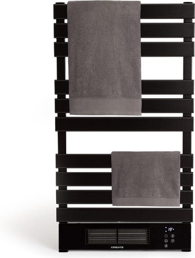 CREATE - Elektrisch verwarmd handdoekenrek met WiFi 500/1500W - Zonder legplank - Zwart - 40ºC - WARM TOWEL PRO