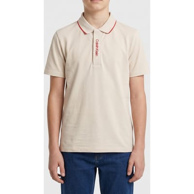 Calvin Klein Boys Embroidery Ck Logo Pique Polo Whitecap Gray Taglia: 16 | Camicie Outlet | kids | Grigio