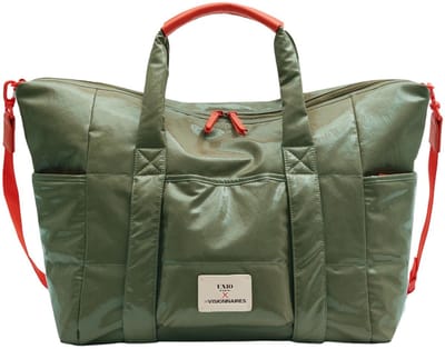 Unio Hamburg x Les Visionnaires reistas Lacquer Unio Travel Bag Khaki olijfgroen