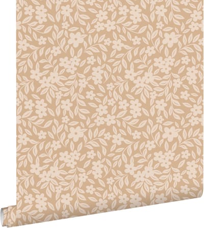 ESTAhome behang bloemetjes warm beige - 50 x 900 cm - 131444