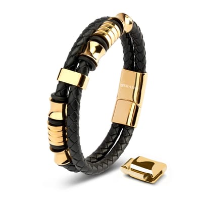 SERASAR Magnetische Armband voor Heren [Spirit] - Goud 20cm - Polsbandje