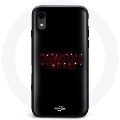 Coque pour Iphone XR Stranger Things Affiche Logo Joyeux noël