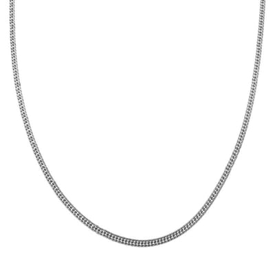 Essentialistics - Ketting basic fijne schakel - Volwassenen - Zilverkleur - Stainless steel (verkleurt niet) - Verlengkettinkje