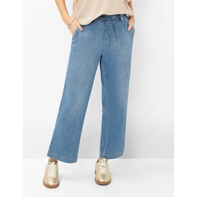Brax Dames Culotte  Style MAINE S USED SKY BLUE, denim lichtblauw, maat 36
