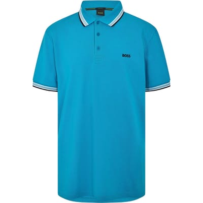 Boss Paddy Euro-poloshirt voor heren (Turquoise/Aqua)