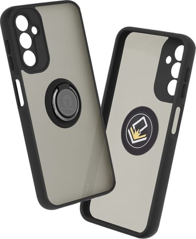 Hoesje geschikt voor Samsung Galaxy A14 4G/5G - Techsuit Glinth Back Cover met ring en magneet - Zwart